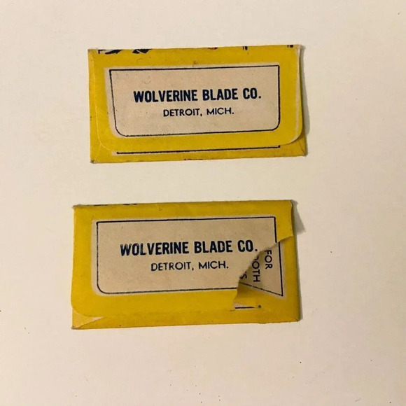 Vintage The Wolverine Blade Always a  Winner Razor Blades USA Lot of 2 Rusty - Picture 2 of 11